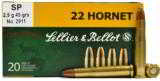 Sellier & Bellot Ammunition 22 Hornet 45 Grain Soft Point Box of 20 - 1 of 1