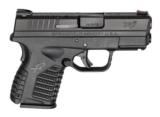 Springfield XDS 9 mm 3.3" bbl, 7+1 Black/Black 2 mags Essentials NEW #XDS9339BE - 1 of 2
