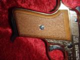 Excam Tanfoglio GT380 pistol Engraved, UNFIRED in box GOLD & Wood - 4 of 13