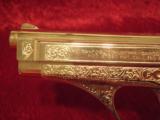 Excam Tanfoglio GT380 pistol Engraved, UNFIRED in box GOLD & Wood - 12 of 13