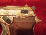 Excam Tanfoglio GT380 pistol Engraved, UNFIRED in box GOLD & Wood - 11 of 13