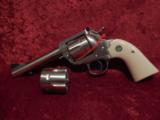 Ruger Bisley New Model Blackhawk Flattop .357 mag/9 mm Luger 6-shot revolver Stainless Steel #KNVB-35X - 2 of 8
