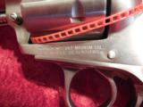Ruger Bisley New Model Blackhawk Flattop .357 mag/9 mm Luger 6-shot revolver Stainless Steel #KNVB-35X - 5 of 8