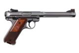 Ruger Mark IV Hunter .22LR Checkered Grips Semi Auto 10rd Fluted Bull Barrel Satin Stainless Steel - 1 of 1
