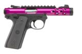 Ruger Mark IV 22/45 Lite Purple Tactical .22LR Checkered Grips Semi Auto 10rd Threaded Barrel - 1 of 1