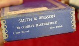 Smith & Wesson S&W 22 Combat Masterpiece, .22 lr, 4" bbl, wood grips w/box - 8 of 9