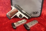 Kimber Micro 9 Two-Tone 9 mm pistol Rosewood Grips, 3 Factory Mags & Soft Case - 2 of 12