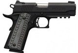 Browning BG BLK LABEL PRO COMPACT 1911 .380ACP FNS 8SH W/RAIL BLK G10 Pistol New - 2 of 2