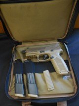 FN 509 Tactical 9 mm Luger FDE NS NEW with 3 mags (1-17 rd & 2-24 rd) - 1 of 5