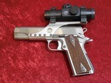 Caspian Custom 1911 .45 pistol, Stainless Steel, Wood Grips, 4-DOT Red Dot with mount - 1 of 14