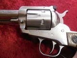 Ruger New Model Blackhawk 6-shot .357 mag/.38 spl Stainless/Wood grips 4 5/8" bbl - 8 of 11