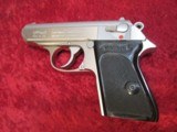 Walther Interarms PPK .380 acp/9mm kurz short SS/Blk grips (3) 6-rd mags Excellent Condition - 2 of 11