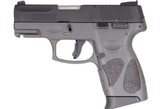 Taurus G2C 9 mm pistol 12 shot Matte Gray frame Black Slide NEW #G2C93112G