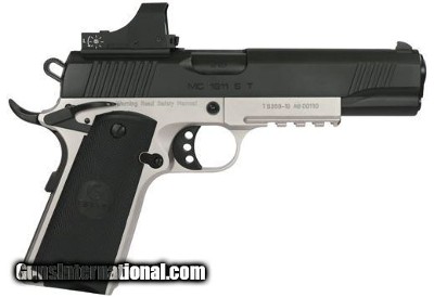 GIRSAN MC1911S GOVERNMENT .45ACP ADJ. SGT WOPTIC 2-TONE SILVER - Image 1 of 1