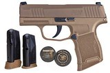 Sig Sauer P365 NRA 9mm Coyote TAN Night Sights (3) mags NEW #365-9-COYXR3-NRA19 - 1 of 1
