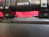 Ruger American Rimfire Compact .22 lr 10-rd 18" Satin Blued/Black Syn Stock w/ Simmons Scope - 6 of 8