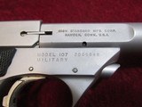 High Standard Model 107 Military Supermatic Tournament .22 lr pistol 5.5" bbl Matte Stainless - 11 of 16