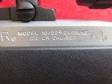 Ruger 10/22 Carbine semi-auto .22 lr 18.5" bbl SS & Blk Syn w/ Leupold base & Banner 3x9 scope - 7 of 13