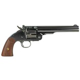 Cimarron, Model 3 Schofield, Single Action, 45LC, 7" Barrel, Steel, Blued Finish, Wood Grips, 6 Rounds - 3 of 3