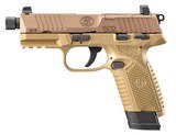 FN 502 Tactical 22 LR Caliber with 4.60" Threaded Barrel, 10+1 or 15+1 Capacity, Overall Flat Dark Earth Finish, Picatinny Rail Frame #66101006 - 2 of 3