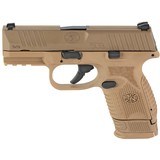 FN 509 Compact 9mm Luger Caliber with 3.70" Barrel, 15+1 or 12+1 Capacity, Overall Flat Dark Earth Finish, Picatinny Rail Frame #66100818 - 1 of 3