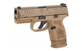 FN 509 Compact 9mm Luger Caliber with 3.70" Barrel, 15+1 or 12+1 Capacity, Overall Flat Dark Earth Finish, Picatinny Rail Frame #66100818 - 3 of 3