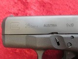Glock Model 26 Gen4 9 mm semi-auto Sub-Compact pistol 3.4" bbl 10-rd LNIB #PG2650201 - 3 of 8