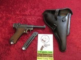 WW2 German 1936 Luger P.08 Pistol -- 9mm WWII w/sholtster & 2nd mag with matching #'s - 1 of 25