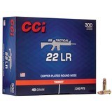 CCI AR-Style Tactical .22lr 40 grain Copper Round Nose, 300 Rounds/Box SKU#956 - 1 of 3