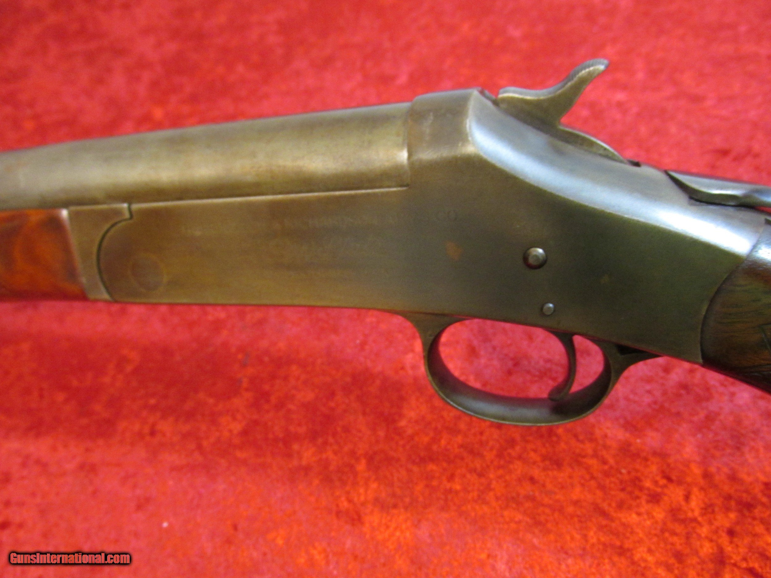 H r bay state single shot 16 gauge 30 bbl checkered stock forearm