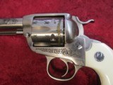 CUSTOM Ruger New Vaquero Stainless .45LC Bisley Grips #5129 Engraved #8 of 20 Texas Edition - 2 of 21