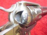 CUSTOM Ruger New Vaquero Stainless .45LC Bisley Grips #5129 Engraved #8 of 20 Texas Edition - 16 of 21