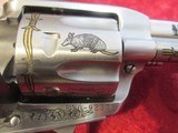CUSTOM Ruger New Vaquero Stainless .45LC Bisley Grips #5129 Engraved #8 of 20 Texas Edition - 15 of 21