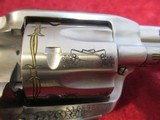CUSTOM Ruger New Vaquero Stainless .45LC Bisley Grips #5129 Engraved #8 of 20 Texas Edition - 14 of 21