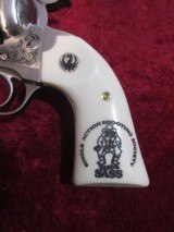 CUSTOM Ruger New Vaquero Stainless .45LC Bisley Grips #5129 Engraved #8 of 20 Texas Edition - 5 of 21