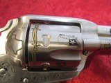 CUSTOM Ruger New Vaquero Stainless .45LC Bisley Grips #5129 Engraved #8 of 20 Texas Edition - 13 of 21