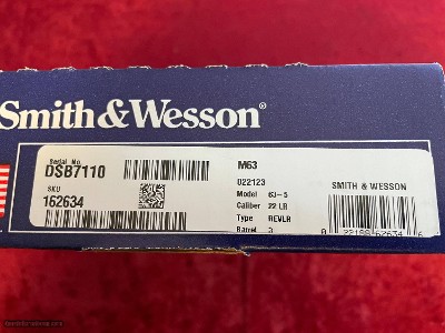 Smith & Wesson S&W Model 63 .22 lr 8-shot SS 3