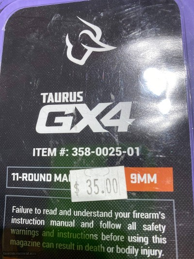 Taurus GX4 9mm 11-round magazine (2-count) NEW #358-0025-01 - Image 4 of 4