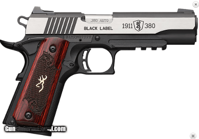 Browning 051971492 1911-380 Black Label Medallion Pro 380 ACP 8+1 4.25
