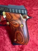 Taurus PT22 .22 lr Blue w/gold Accent & Rosewood Grips LNIB #1-220031G - 2 of 5