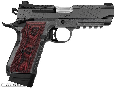 Kimber Mfg.,inc 3100024 KDS9C Rail 9mm 15+1 18+1 4.09" KimPro Gray Red/Black Front and Rear Serrations Stainless Steel Black Crosshatch cut G 10 Grip