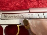 Taurus PT-22 Nickel w/gold accent & Mother of Pearl Grips LNIB - 3 of 8