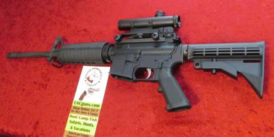 Anderson Manufacturing AM-15 Carbine semi-auto rifle 5.56/.223 cal w/Barska 4x20 scope - Image 1 of 9