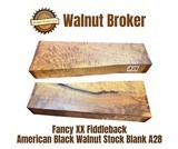 American Black Walnut XX Fancy Fiddleback Stock Blank (A28) - Image 1 of 5