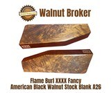 XXXX Fancy American Black Walnut Stock Blank-Awesome Figure & Marble (A26) - Image 1 of 9