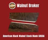 American Black Walnut Shotgun Stock Blank with XXX Fancy Beautiful Figure & Burl #SB556 - Image 2 of 8