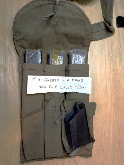 WWII M3Grease Gun30 round Magazines with Pouch and Loader