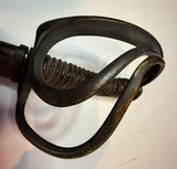Civil War period Model 1860 Light Cavalry Saber with crowned “GG” Solingen import mark and original scabbard - Image 10 of 13