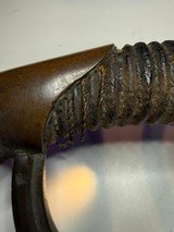Civil War period Model 1860 Light Cavalry Saber with crowned “GG” Solingen import mark and original scabbard - Image 7 of 13