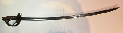 Civil War period Model 1860 Light Cavalry Saber with crowned “GG” Solingen import mark and original scabbard - Image 4 of 13